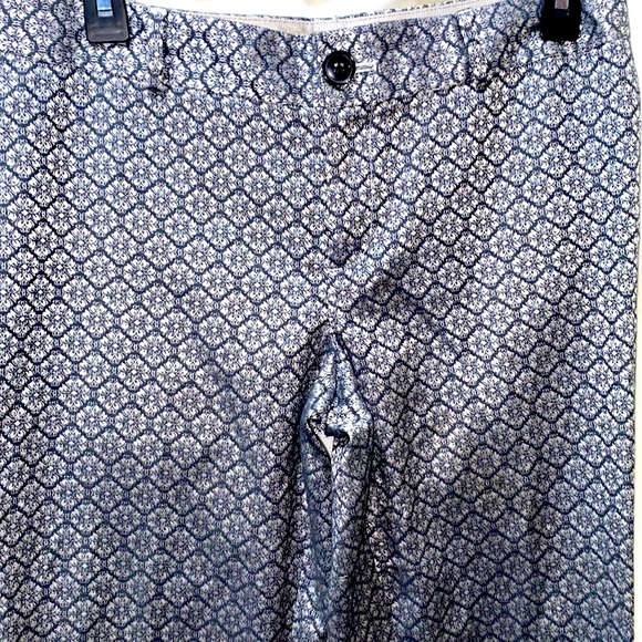 BANANA REPUBLIC BLACK/SILVER CAMDEN PANT COTTON/POLYESTER/SPANDEX SZ 2 - Picture 3 of 14